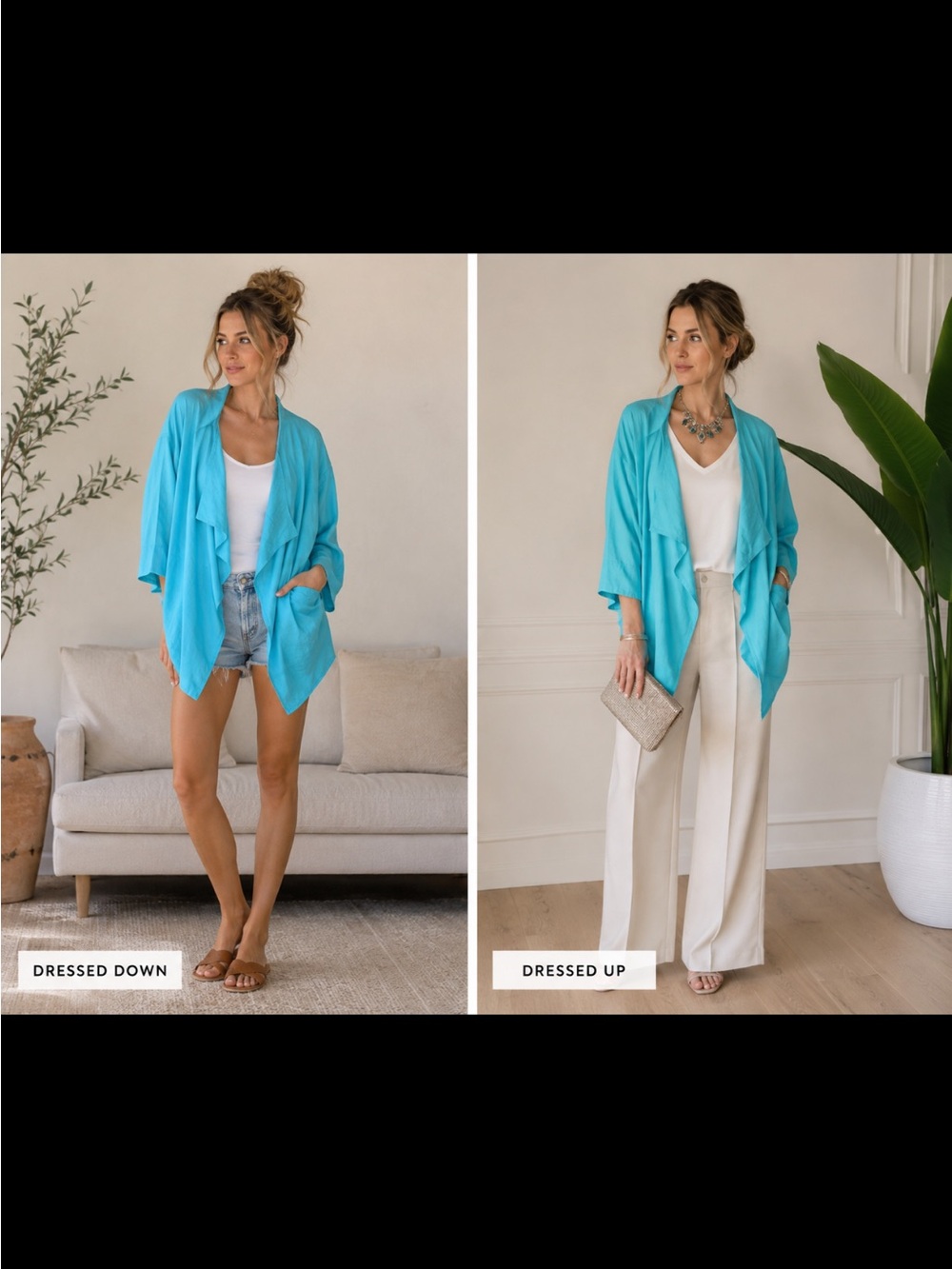 Turquoise Women’s Cover-Up Jacket